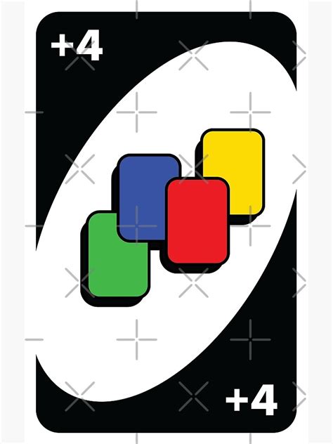 "UNO Draw Four Card" Poster for Sale by crossesdesign | Redbubble