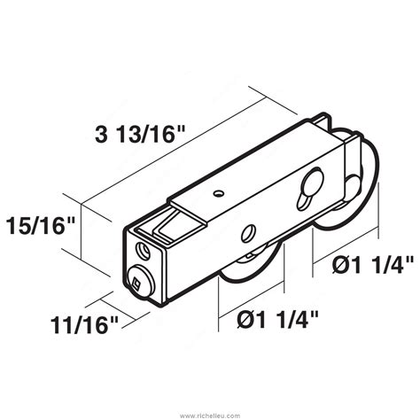 1 1 4 Patio Door Tandem Rollers Richelieu Hardware