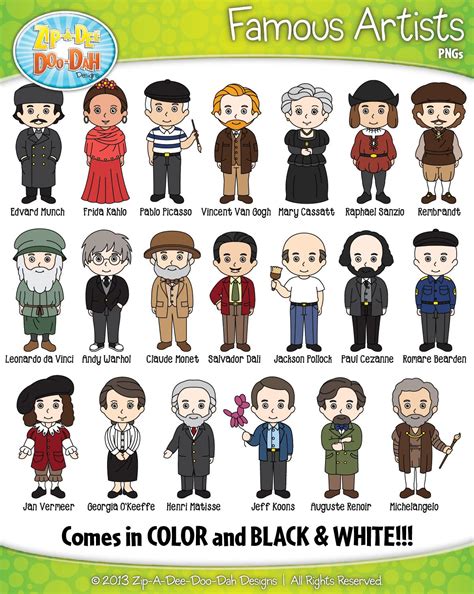 Famous Historical Figures Clipart