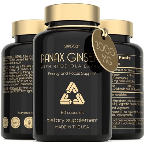 Panax Ginseng And Rhodiola Rosea Mg Korean Ginseng High Strength