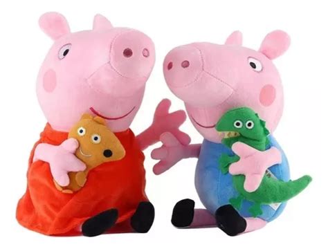 Bonecos De Pelúcia Peppa Pig E George Antialérgicos 2 Peças