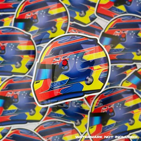 Oscar Piastri 2023 Formula 1 F1 Helmet Waterproof Sticker Etsy UK In