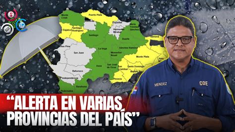 Coe Mantiene Provincias En Alerta En Amarilla Y En Verde