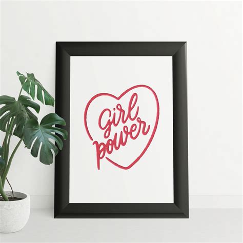 Girl Power Print Girl Power Poster Girl Power Wall Art Grl Pwr