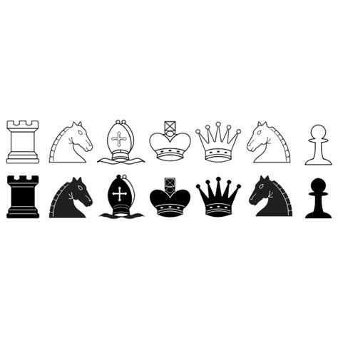 Chess pieces vector | Free SVG