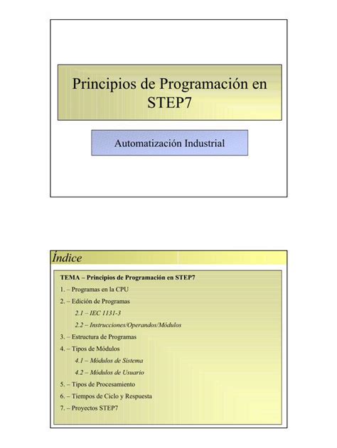 Pdf Principios De Programaci N En Step Automatizaci N Pdf