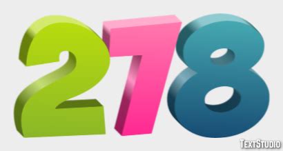 278 Text Effect and Logo Design Number