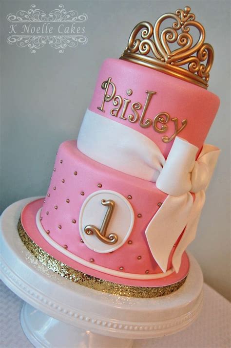 Princess Theme 1st Birthday Cakes By K Noelle Cakes 1st Birthday Cakes