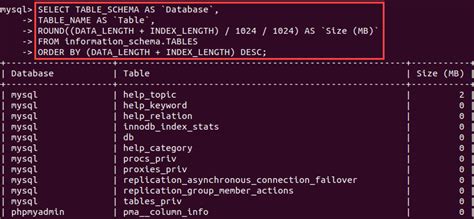 How To Check Mysql Database And Table Size 3 Methods