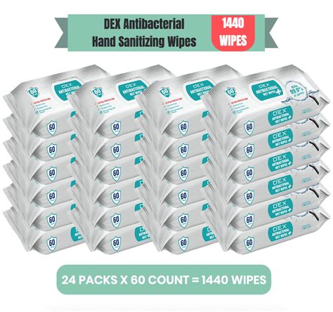 Pack Dex Antibacterial Wipes Hand Sanitizing Wipes Daily Face