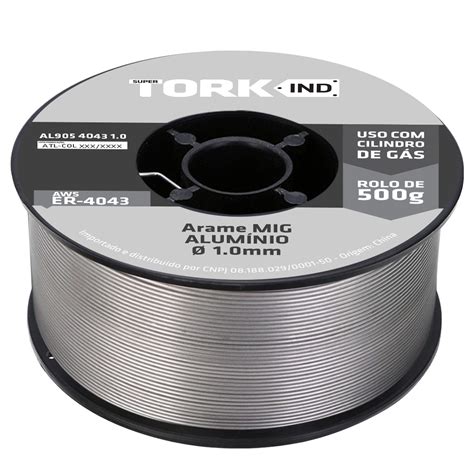 Arame De Solda Mig Alumínio Uso Gás 1 0mm Rolo 500g Tork