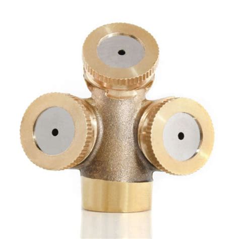 Gold Adjustable Brass Spray Misting Nozzle Garden Sprinklers Irrigation