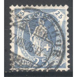 Switzerland C Blue Helvetia Standing Used On Ebid United