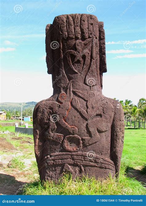 Rapa Nui Moai Statues Easter Island Stock Image | CartoonDealer.com ...