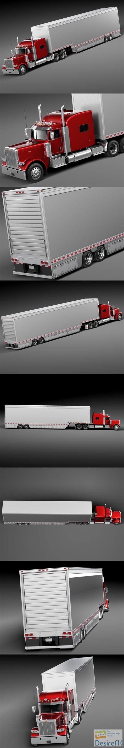 Download Peterbilt 389 Sleeper Cab Trailer 2015 3d Model Desirefxcom