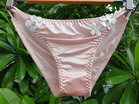 Vintage Silky Satin Panties Shiny Pink Nylon Bikini Sissy Etsy