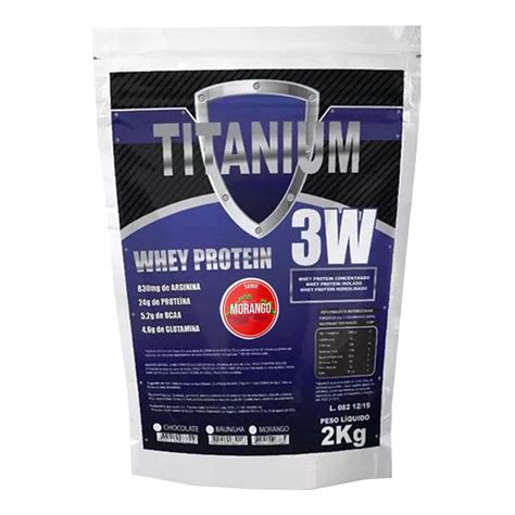 Whey Protein Isolado Concentrado Hidrolisado 3W 2Kg Morango Submarino