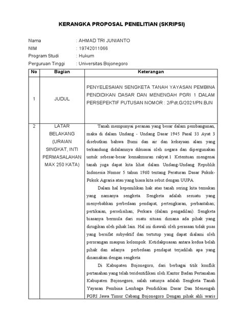 Kerangka Proposal Skripsi Pdf