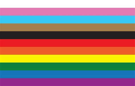 Illustration Of Colorful New Social Justice Progress Rainbow Pride Flag Banner Of Lgbtq Lesbian