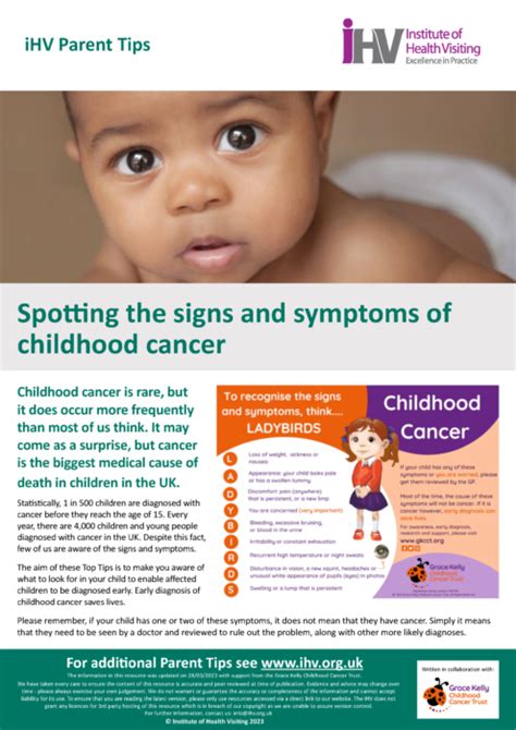 Signs And Symptoms Of Childhood Cancer