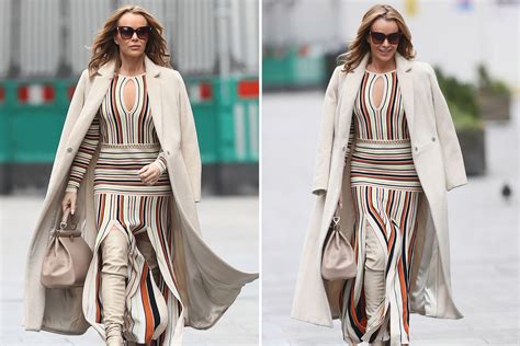 Amanda Holden Flashes Some Leg In A Dress Slashed To The Thigh As She