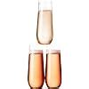 Munfix 36 Pack Stemless Plastic Champagne Flutes Disposable 9 Oz Clear