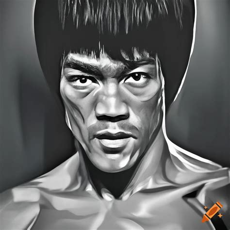 Closeup Portrait Of Bruce Lee With Extravagant Attitude On Craiyon