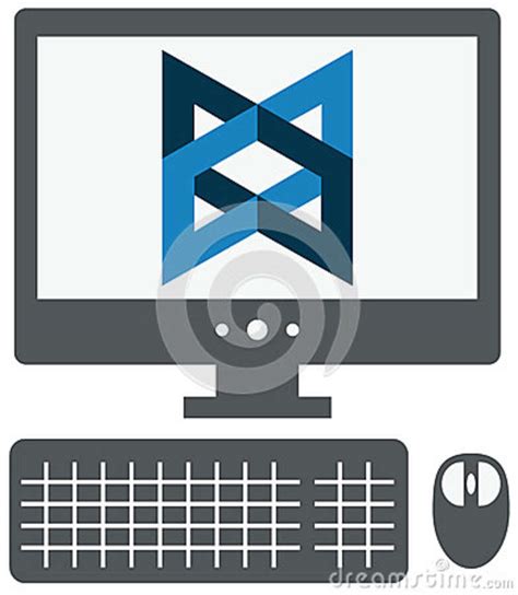 Vector O ícone Do Computador Pessoal Js Da Espinha Dorsal Assinam