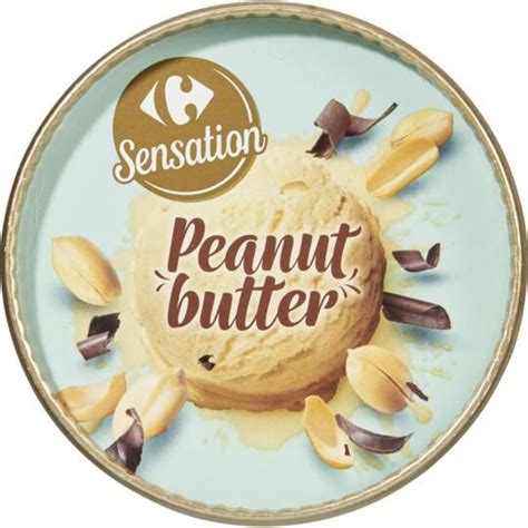 Glace Peanut Butter CARREFOUR SENSATION le pot de 300g à Prix Carrefour