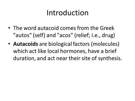 SOLUTION: Histamine receptors introduction and classification - Studypool