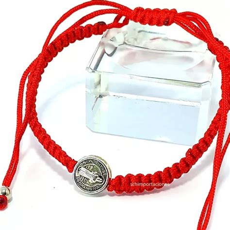 Pulsera San Benito Hilo Rojo Ajustable Consagrada M2 Cuotas Sin