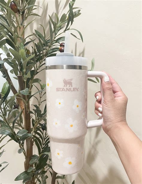 Painted Flower Stanley Tumbler Cup Oz Oz Custom Stanley Etsy