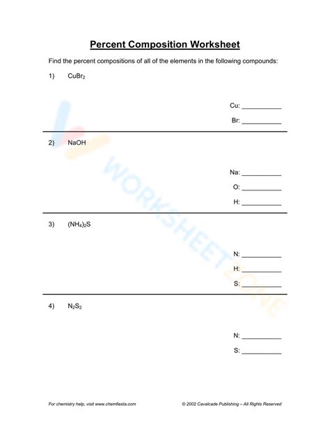 Grade 10 Percent Composition Worksheets 2024 Worksheets Library