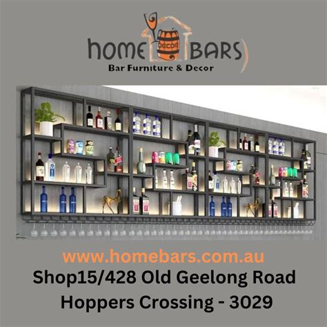 Melbourne Wall Mounted Industrial Bar Shelf - Home Bars