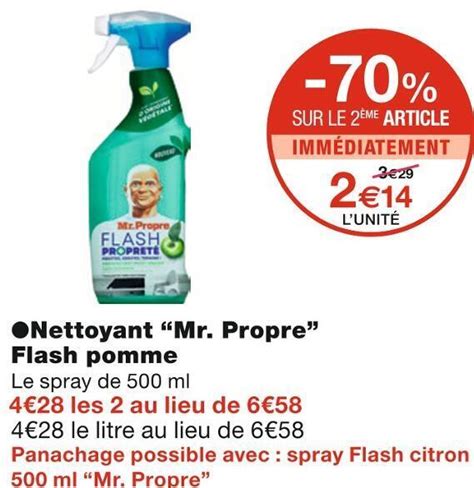 Promo Mr Propre Nettoyant Flash Pomme Chez Monoprix