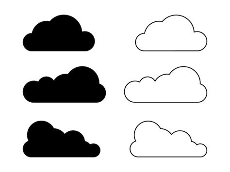 Premium Vector Cloud Icon Set