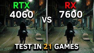 Rx 6600 Vs Rtx 3060 Vs Rx 7600 Vs Rtx 4060 Test In 17 Games At 1080p