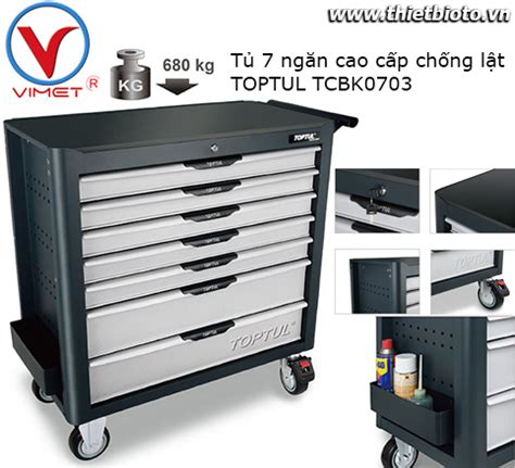 Tủ đựng đồ nghề sửa chữa 5 ngăn Toptul TCAA0501 5 Drawer Mobile Tool