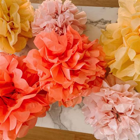 Tissue Paper Pom Poms Tutorial