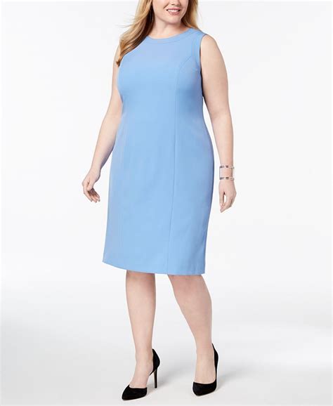 Kasper Plus Size Stretch Crepe Sheath Dress Macys