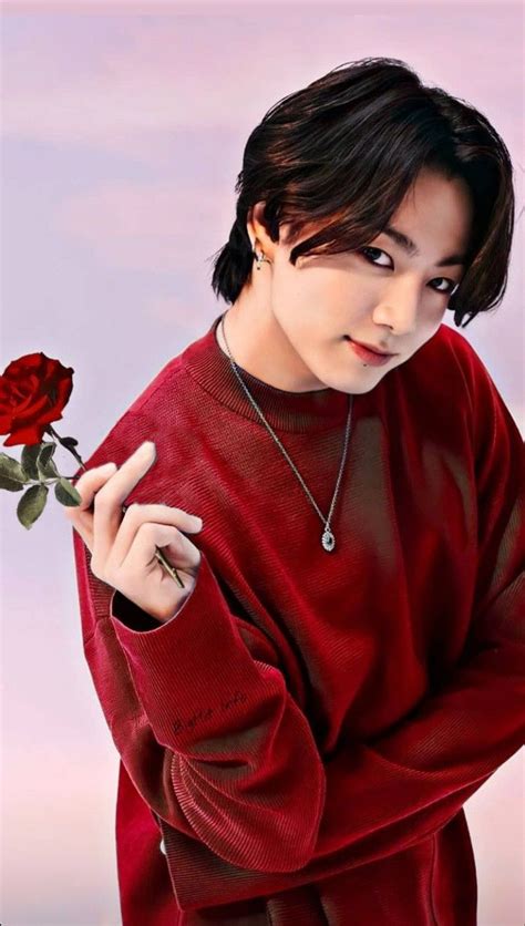 Jk With Rose🌹 Jeon Jungkook Photoshoot Jungkook Cute Foto Jungkook