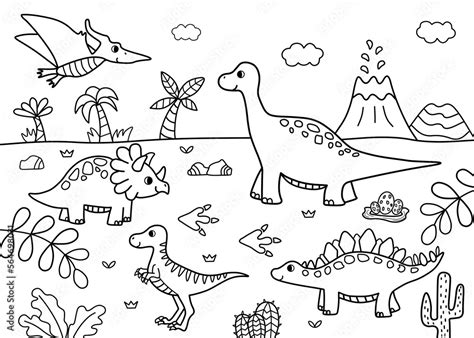 Dinosaur Coloring Pages For Painting For Kindergarten And, 43% OFF