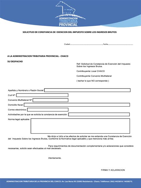 Completable En L Nea Atp Chaco Gov Solicitud De Constancia De Exencion