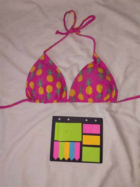 Pineapple Bikini Top Women S Fashion Swimwear Bikinis Swimsuits On Carousell