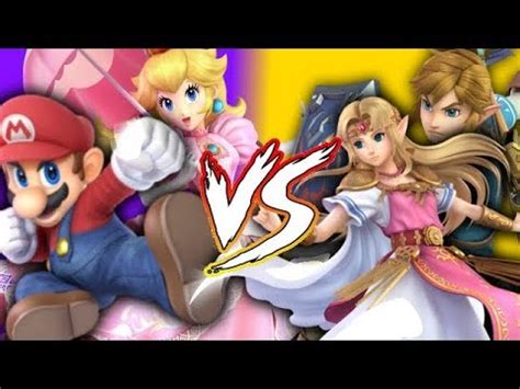 LINK AND ZELDA VS MARIO And PEACH Super Smash Bros Ultimate YouTube