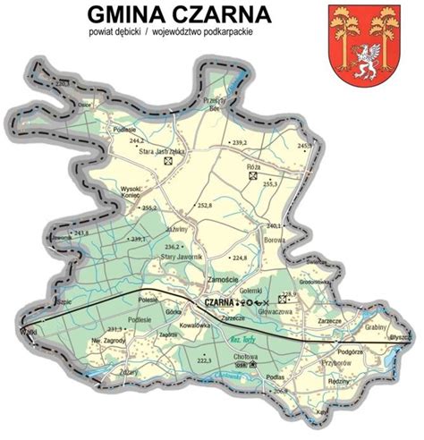 Mapa Gminy Gmina Czarna Gmina Czarna Pow D Bicki