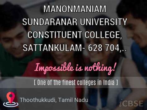 Manonmaniam Sundaranar University Constituent College, Sattankulam- 628 ...