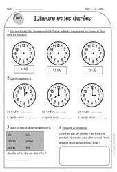 Temps Et Dur E Heure Minute Seconde Ce Exercice Valuation