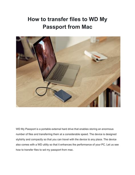 PPT How To Transfer Files To WD My Passport From Mac Quick Steps