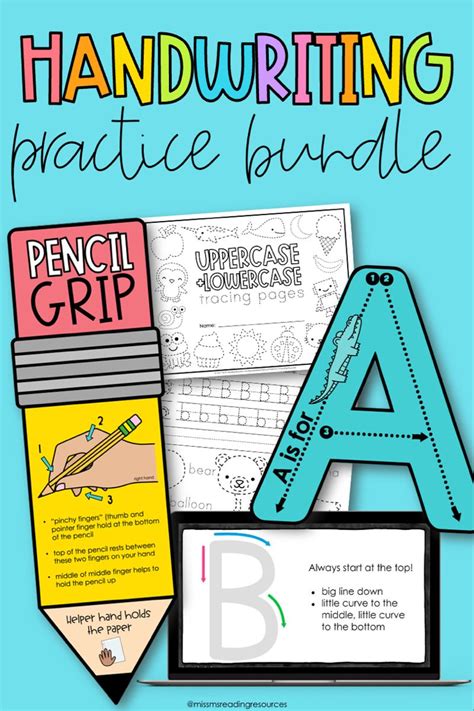 Handwriting Practice Bundle Letter Formation Fine Motor Activities ...